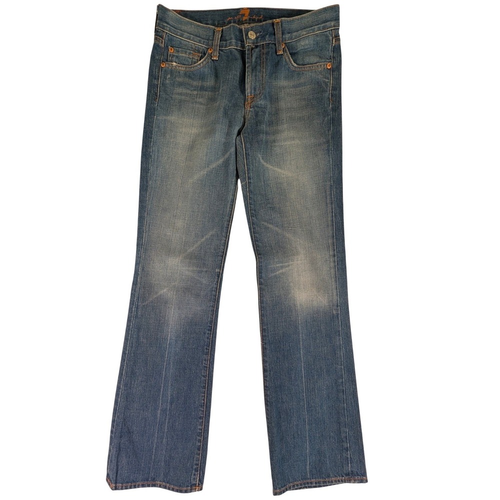 7 For All Mankind Bootcut Jeans Womens 28 Blue Medium Wash Size 6 Cotton USA